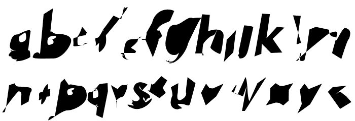 Electrical Snow Oblique Font LOWERCASE
