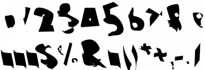 Electrical Snow ReverseOblique Font OTHER CHARS