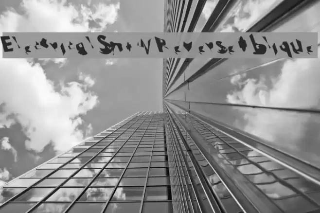 Electrical Snow ReverseOblique Font examples