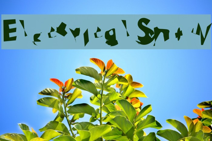 Electrical Snow Font examples