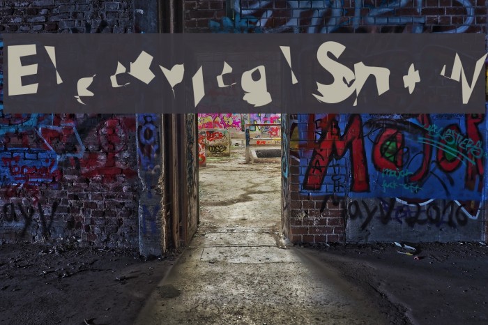 Electrical Snow Font examples