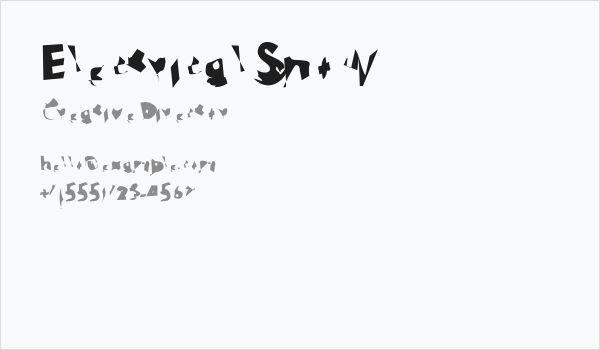 Electrical Snow Business Card