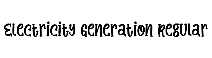 Electricity Generation Regular  नि: शुल्क फ़ॉन्ट्स डाउनलोड