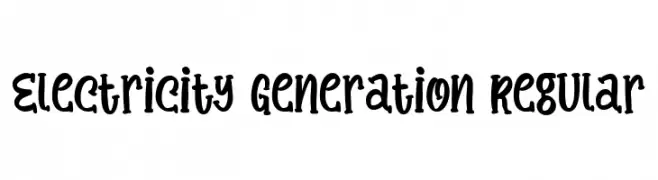 Electricity Generation Regular  font caratteri gratis