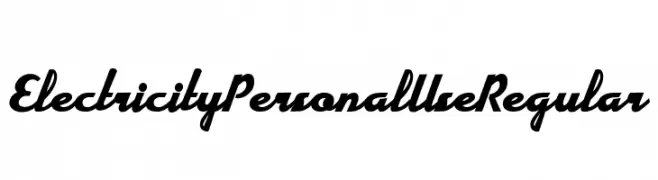 Electricity Personal Use Regular  Descarca Fonturi Gratis