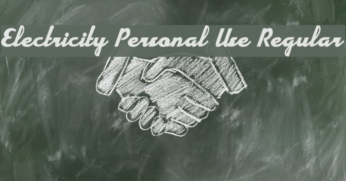 Electricity Personal Use Regular Example 2