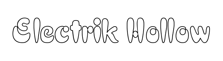 Electrik Hollow Font