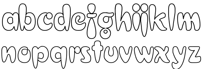 Electrik Hollow Font LOWERCASE