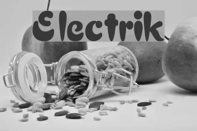 Electrik Schriftart examples