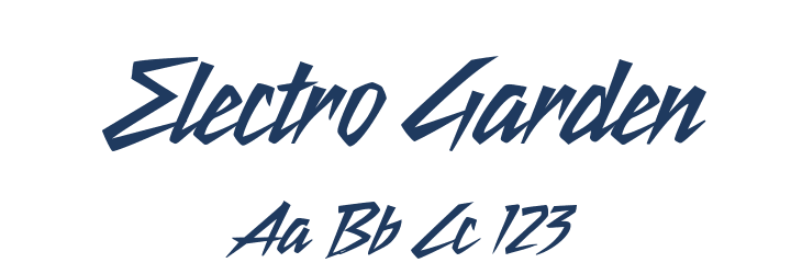 Electro Garden Font Preview