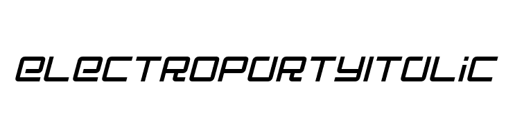 Electro Party Italic  font caratteri gratis