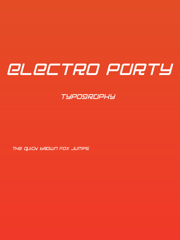 Electro Party Italic Poster