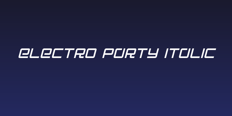 Electro Party Italic Social Header