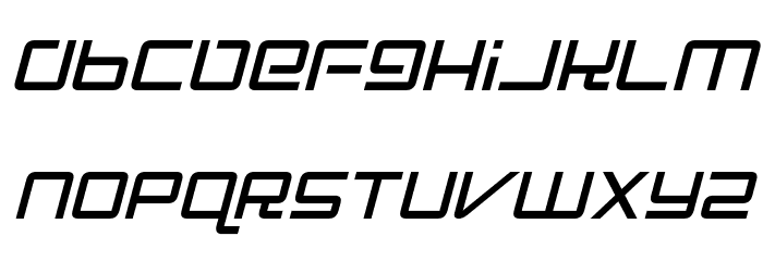 Electro Party Italic Font LOWERCASE