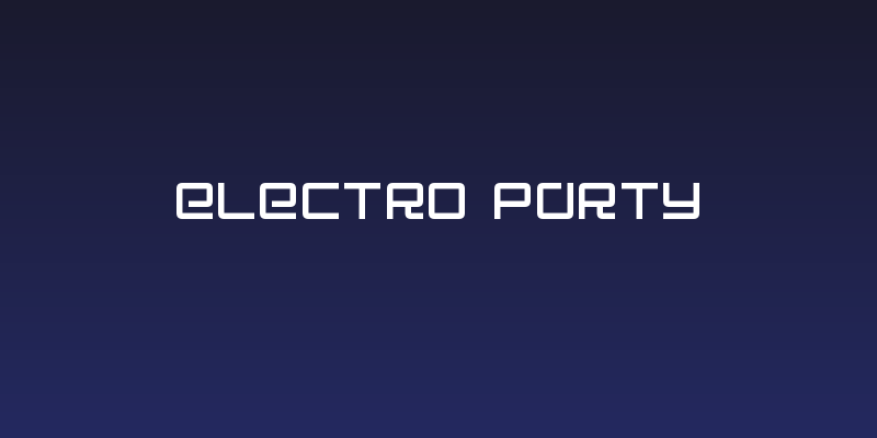Electro Party Social Header
