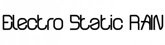 Electro Static RAIN  Frei Schriftart Herunterladen