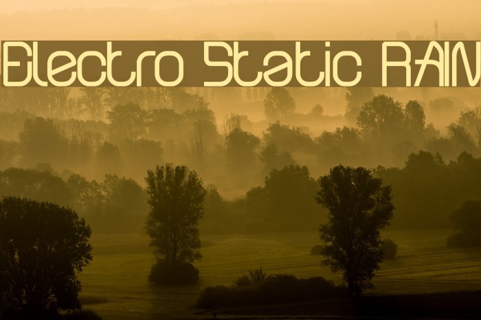 Electro Static RAIN Font examples