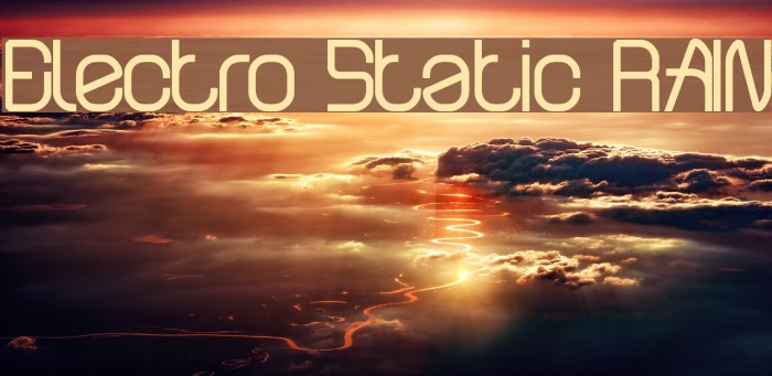 Electro Static RAIN Font examples