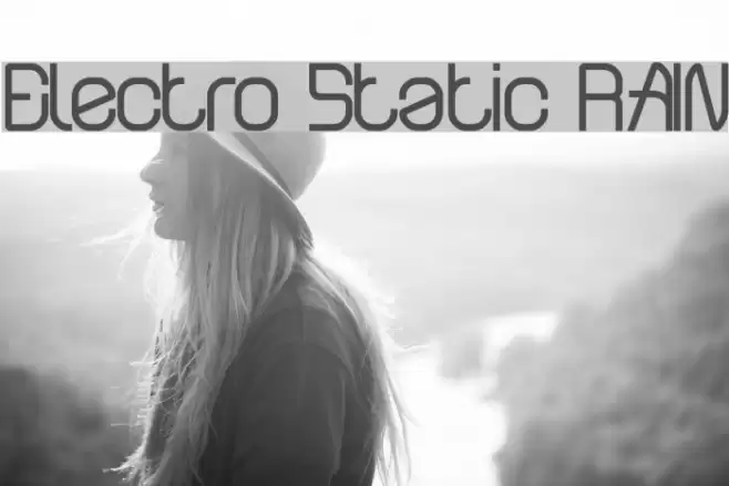 Electro Static RAIN Font examples