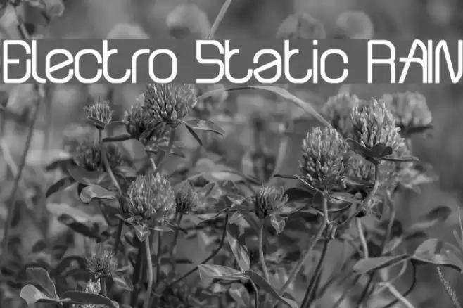 Electro Static RAIN Font examples