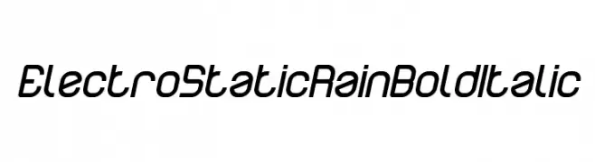 Electro Static Rain Bold Italic  Fuentes Gratis Descargar
