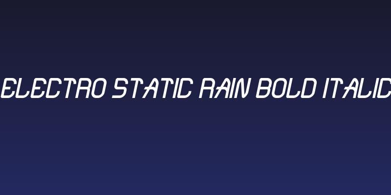 Electro Static Rain Bold Italic Social Header