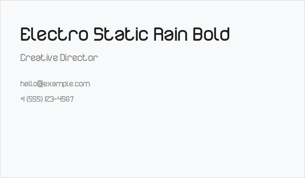 Electro Static Rain Bold Business Card