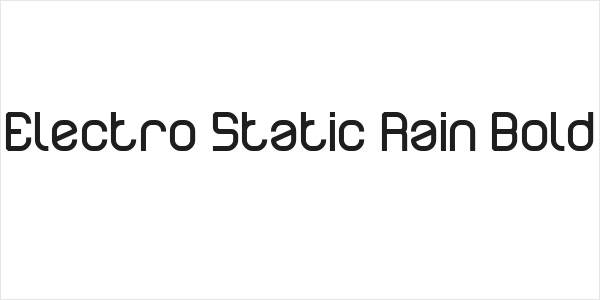 Electro Static Rain Bold Logo
