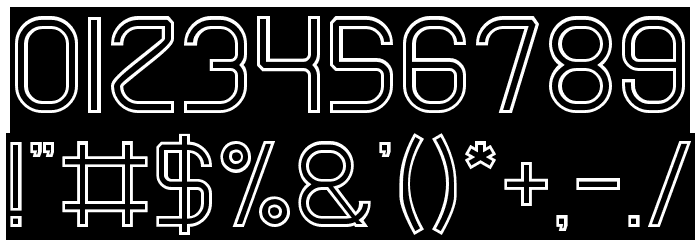 Electro Static Rain-Hollow-Inve Font OTHER CHARS
