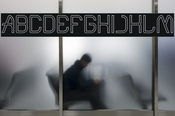 Electro Static Rain-Hollow-Inve Font examples
