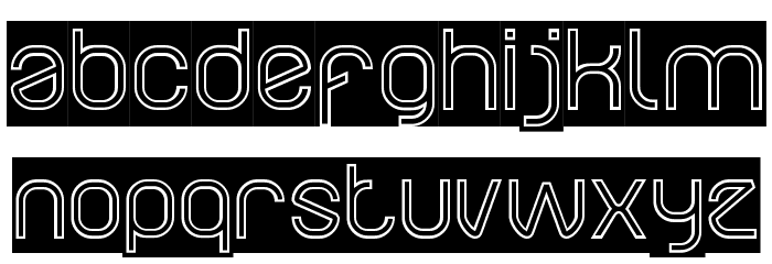 Electro Static Rain-Hollow-Inve Font LOWERCASE
