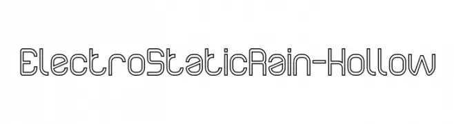 Electro Static Rain-Hollow  les polices de caractères gratuit tlcharger