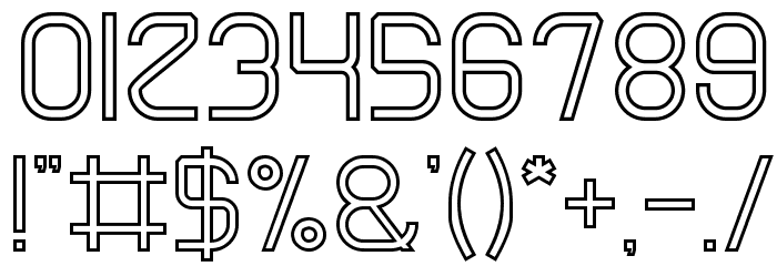 Electro Static Rain-Hollow Font OTHER CHARS