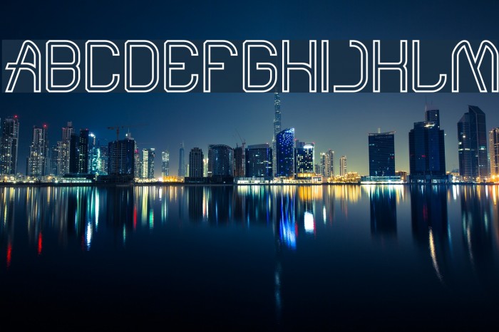 Electro Static Rain-Hollow Font examples
