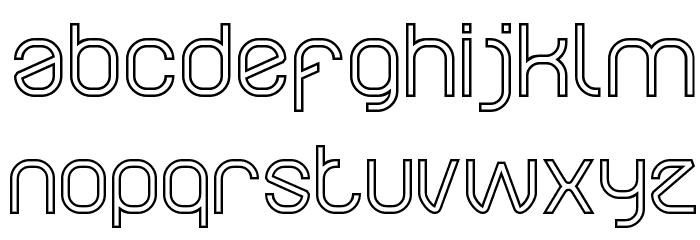 Electro Static Rain-Hollow Font LOWERCASE