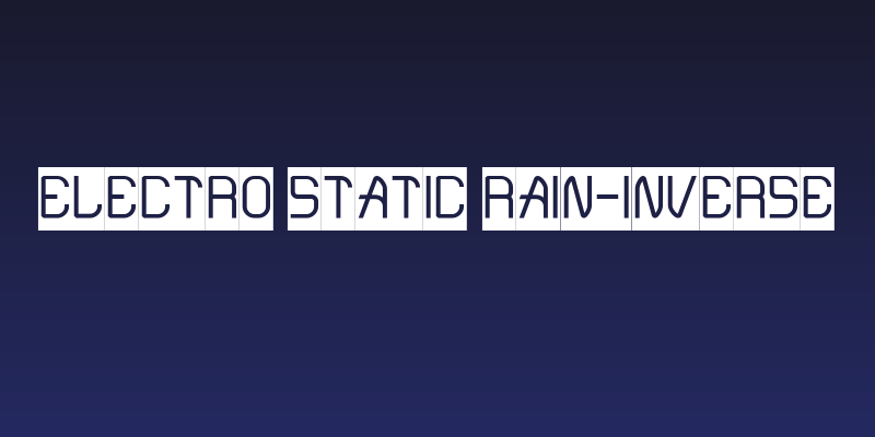 Electro Static Rain-Inverse Social Header
