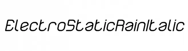 Electro Static Rain Italic  Fuentes Gratis Descargar