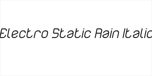 Electro Static Rain Italic Logo