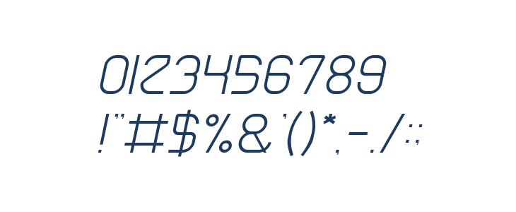 Electro Static Rain-Light Italic Other Characters