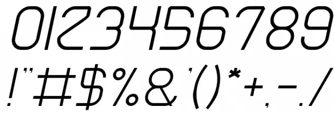 Electro Static Rain-Light Italic Font OTHER CHARS