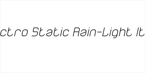Electro Static Rain-Light Italic Logo