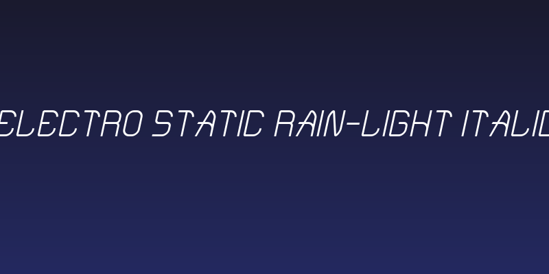 Electro Static Rain-Light Italic Social Header