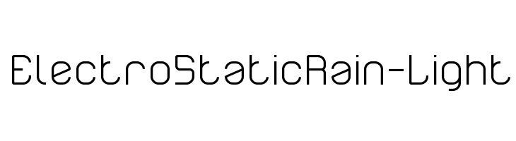 Electro Static Rain-Light  フリーフォントのダウンロード