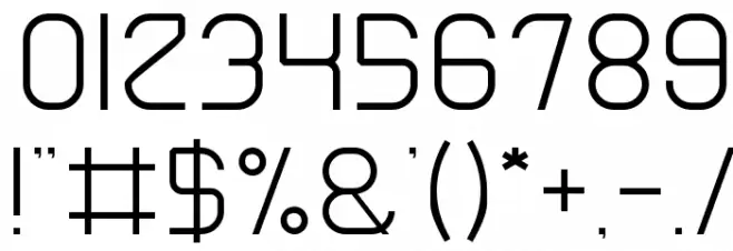 Electro Static Rain-Light Font OTHER CHARS