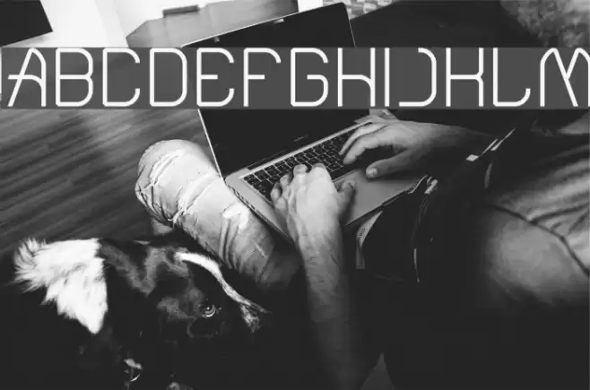 Electro Static Rain-Light Font examples