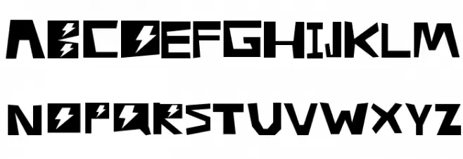 Electro Schriftart Groß