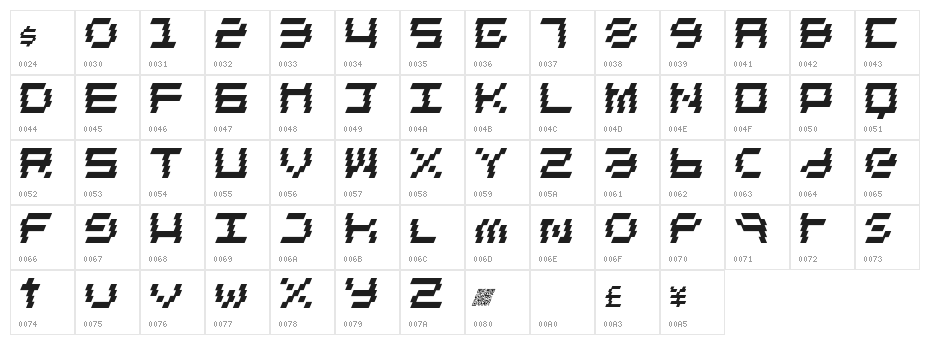ElectroHouse Character Map