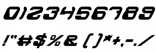 ElectroMagnet-BoldItalic Font OTHER CHARS