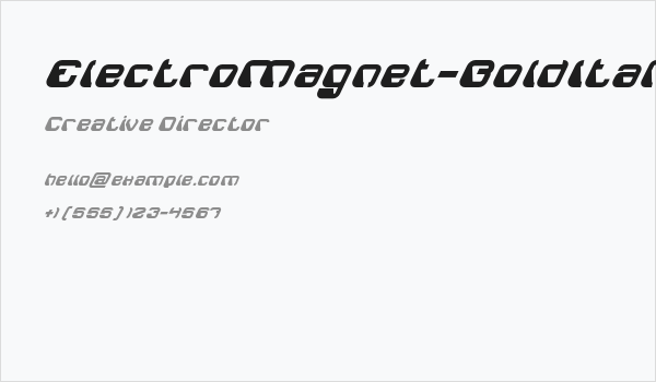 ElectroMagnet-BoldItalic Business Card