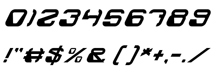 ElectroMagnet-Italic Font OTHER CHARS